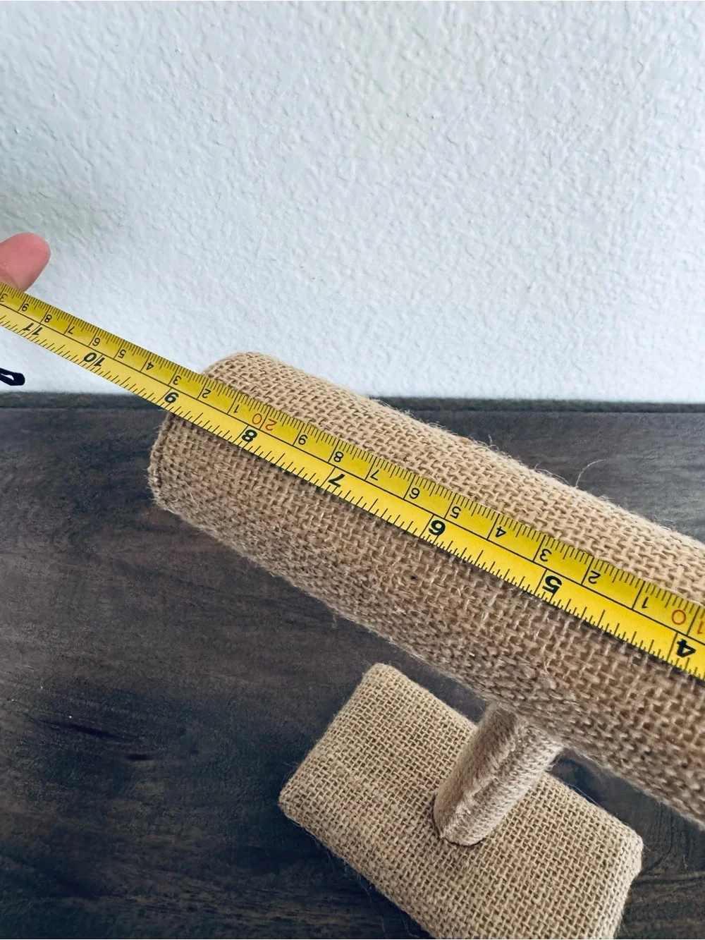 Burlap Bracelet Jewelry Organizer Stand Display